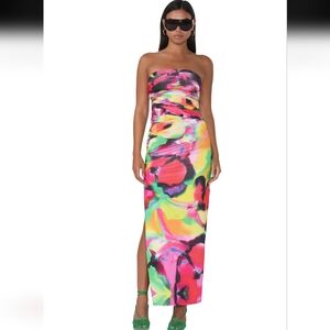 alisha ruched cutout strapless maxi dress random_housewife on LTK
